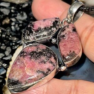 Inca Rose Rhodonite Pendant 2”- “Stone of Love”